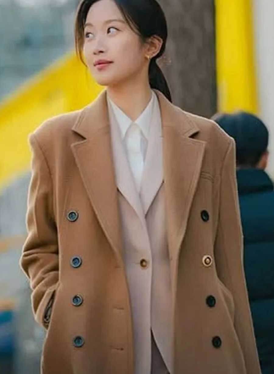 Kang Hee-ji Law and the City Brown Wool Coat
