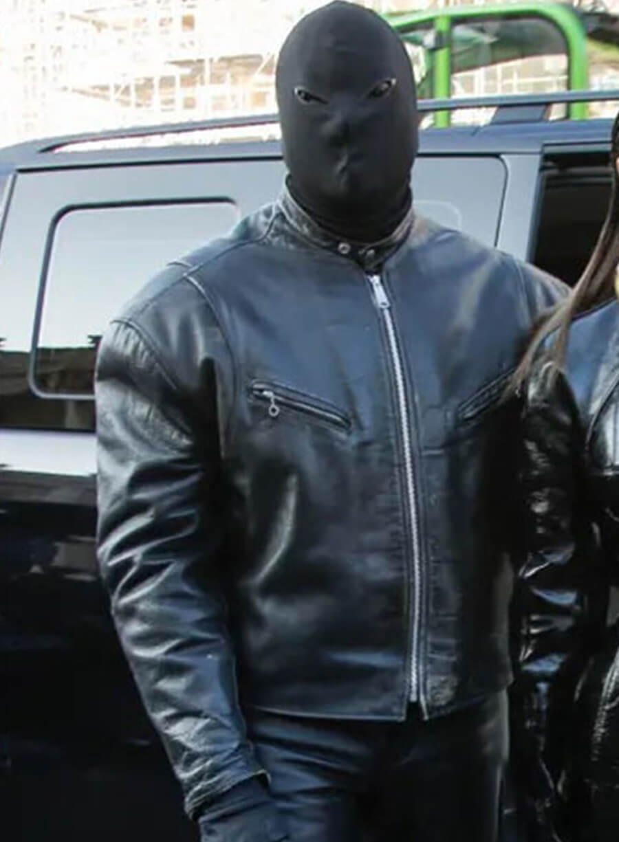 Kanye West Black Leather Jacket