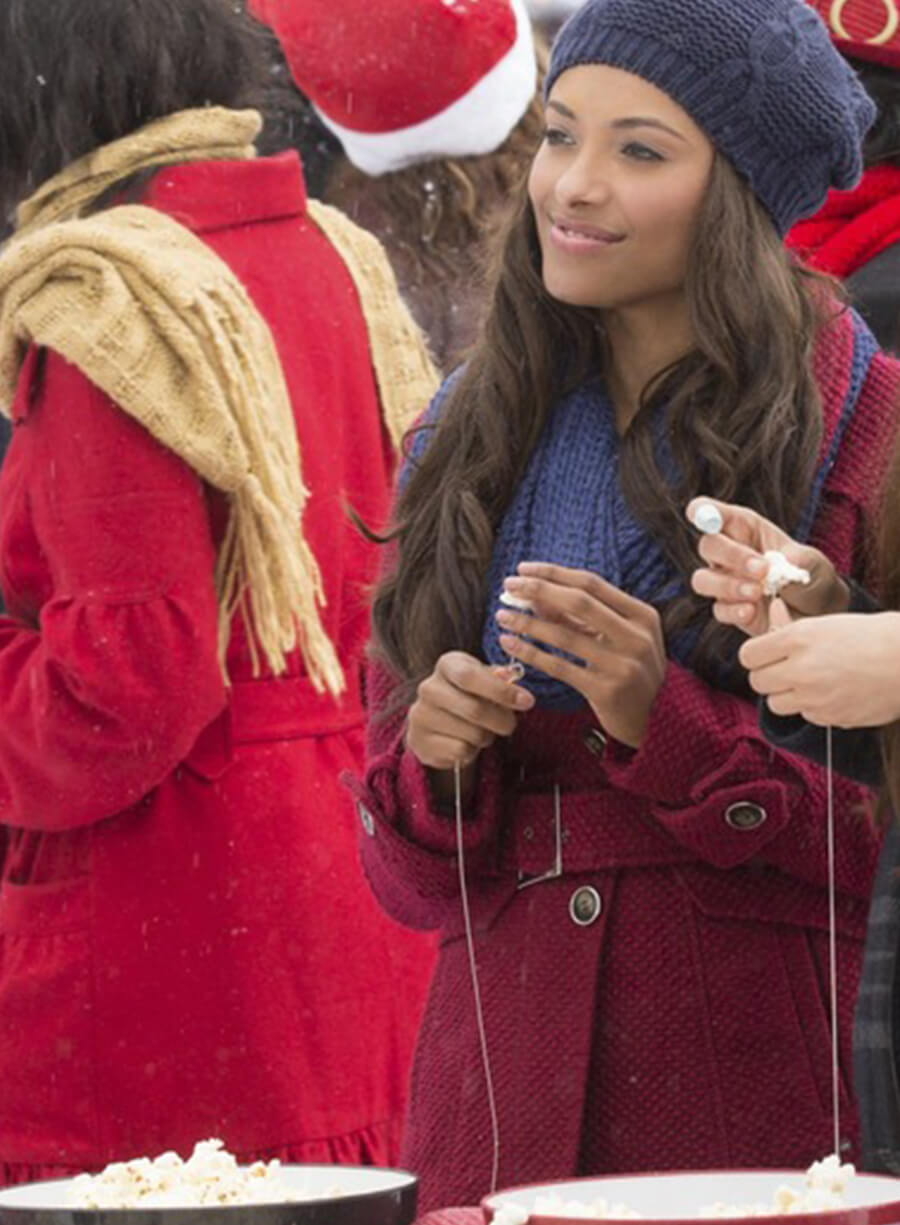 Kat Graham The Vampire Diaries S06 Burgundy Jacket