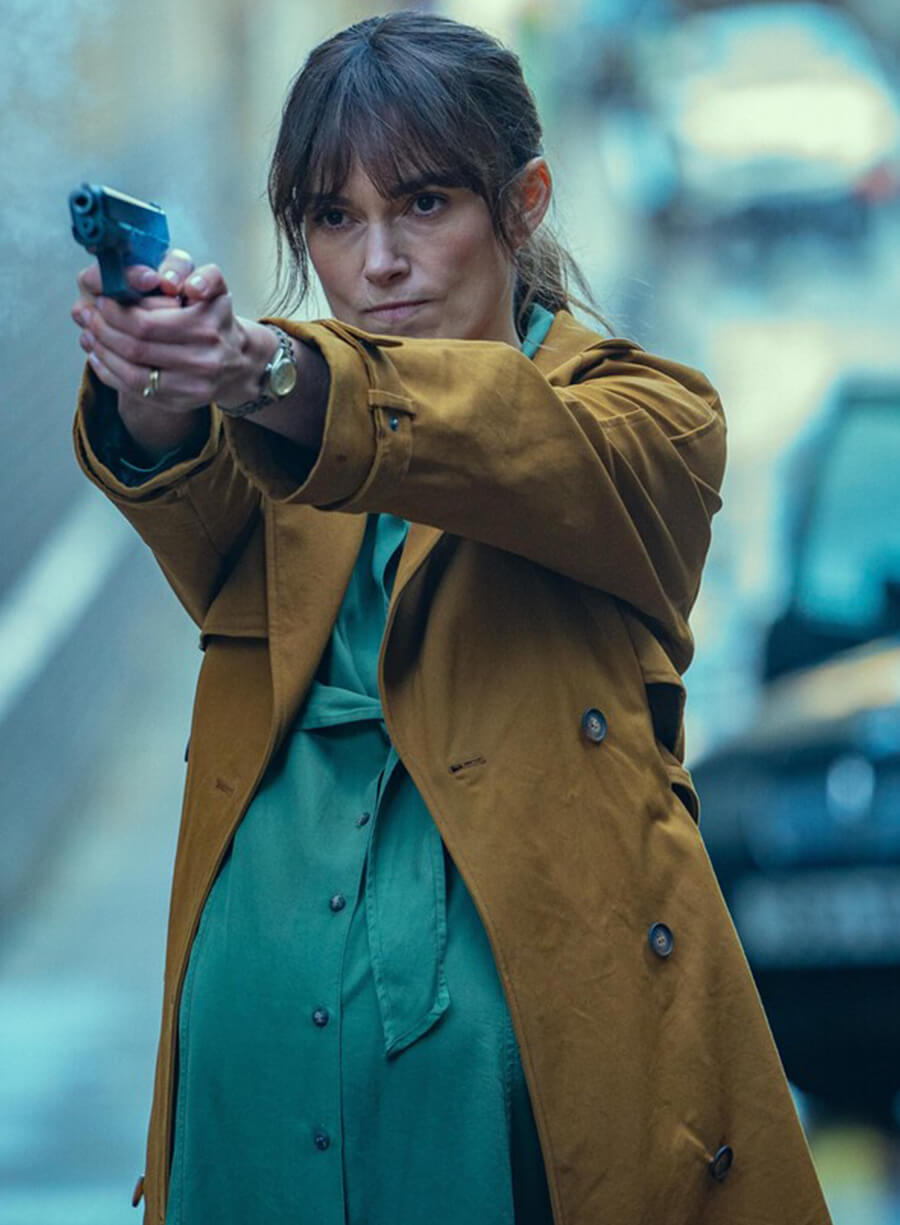 Keira Knightley Black Doves Brown Trench Coat