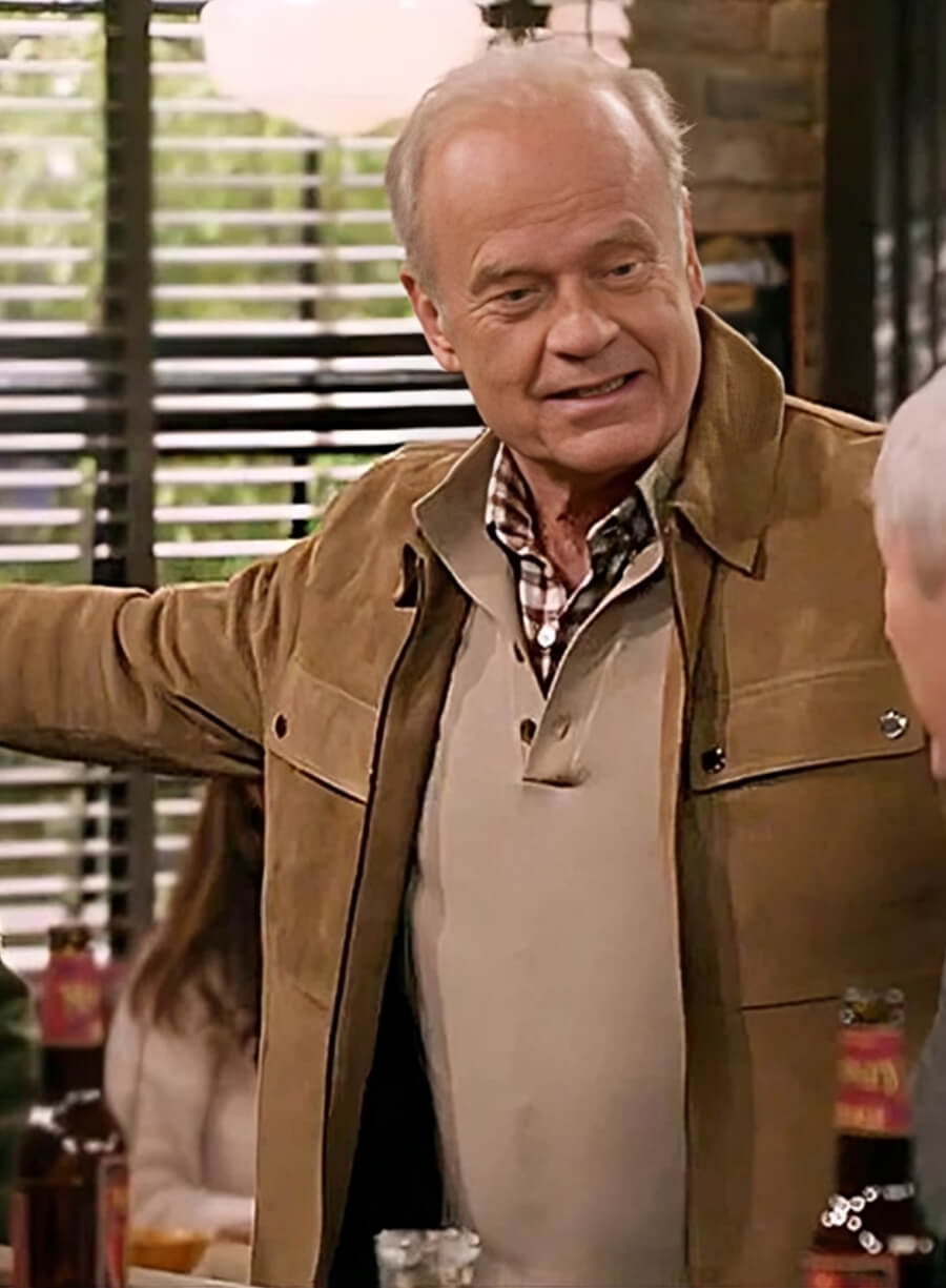 Kelsey Grammer Brown Suede Leather