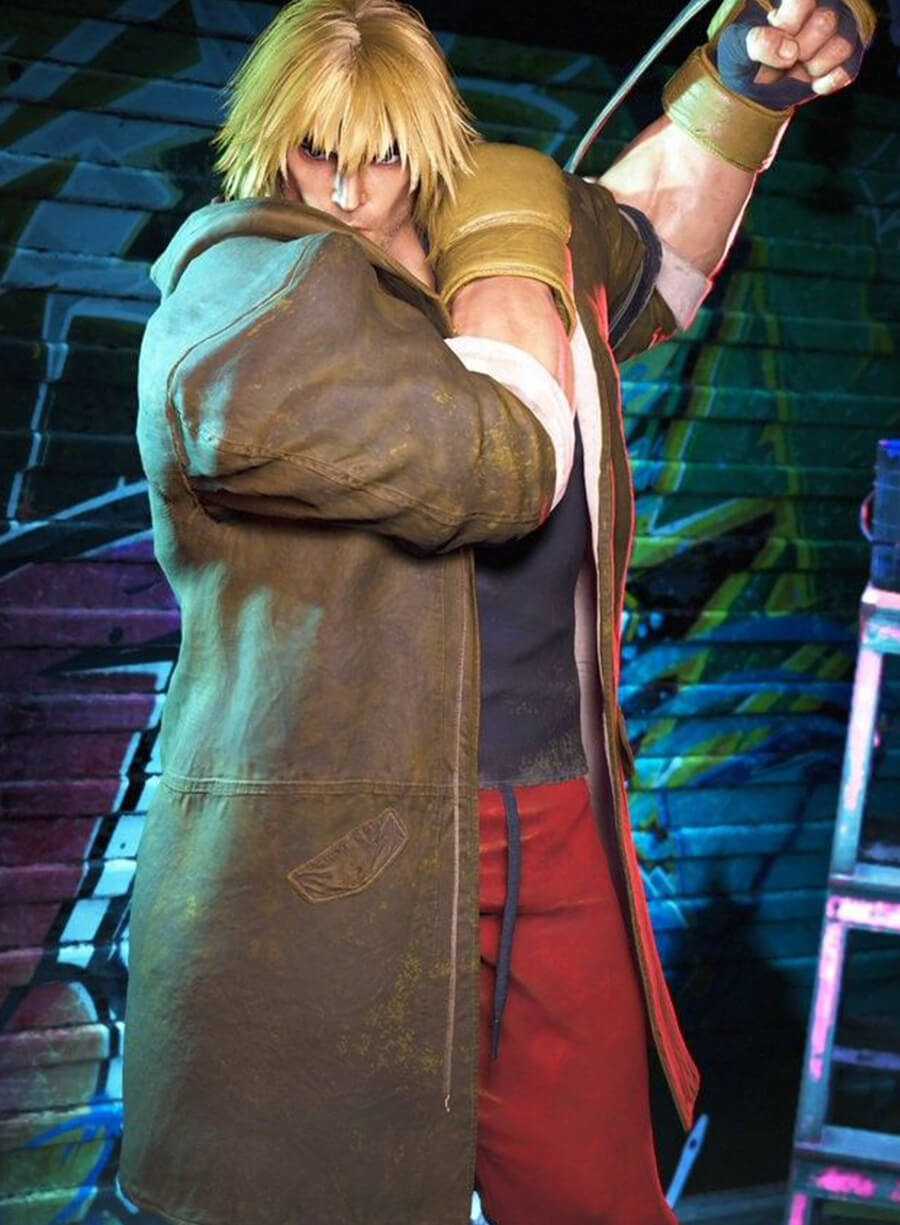 Ken Masters Street Fighter 6 Brown Jacket