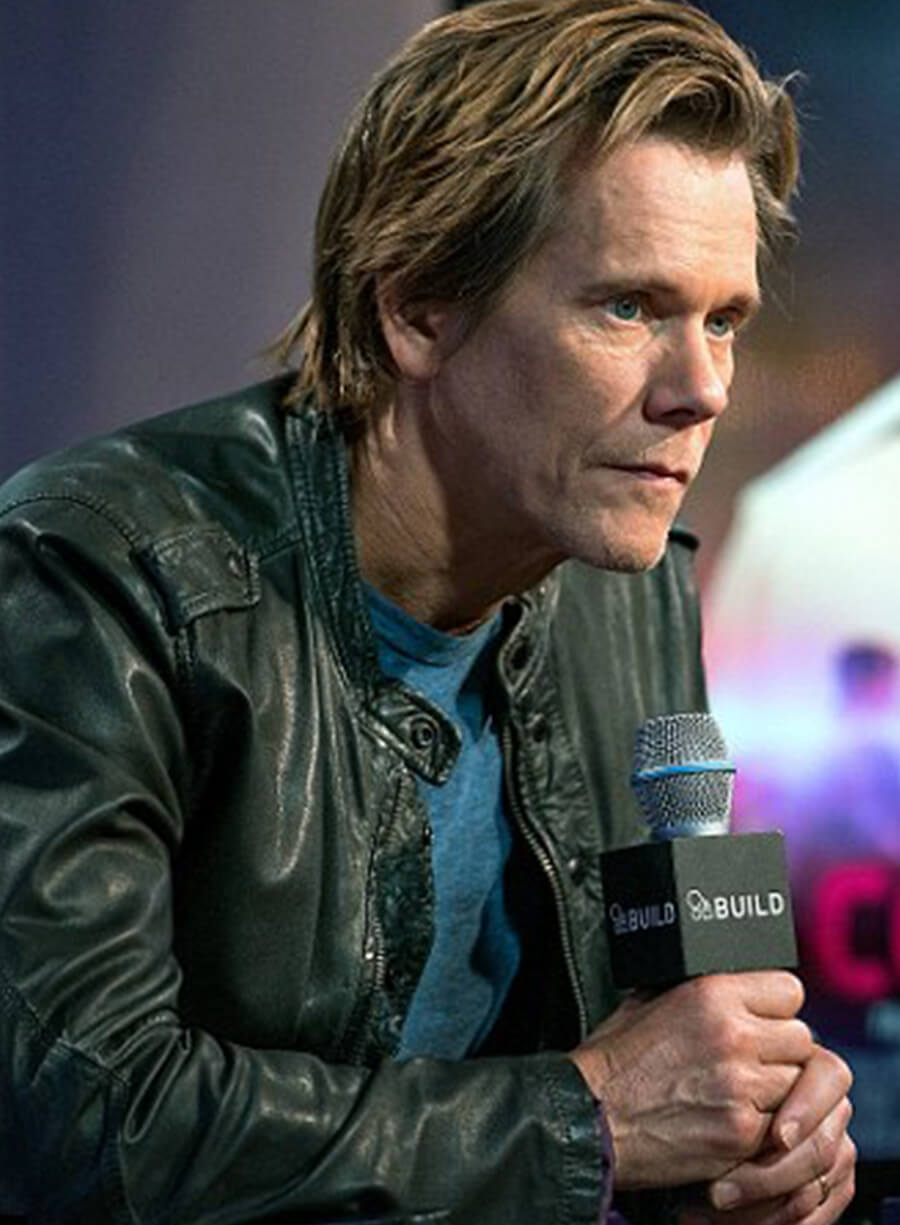Kevin Bacon Black Leather Jacket