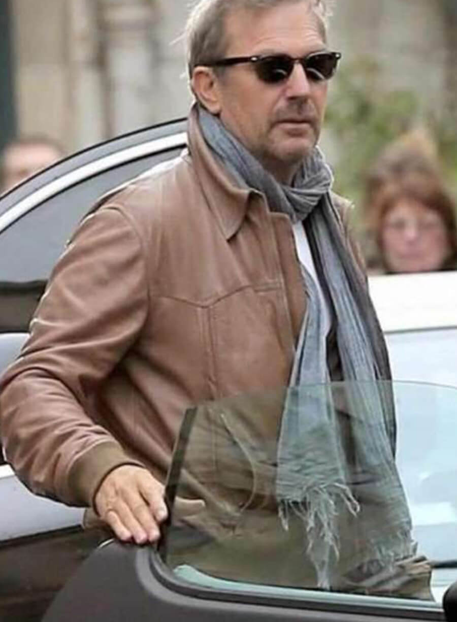 Kevin Costner 3 Days To Kill Brown Leather Jacket