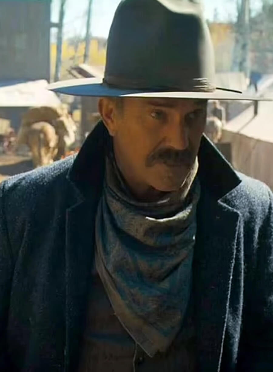 Kevin Costner Horizon An American 2024 Blue Coat