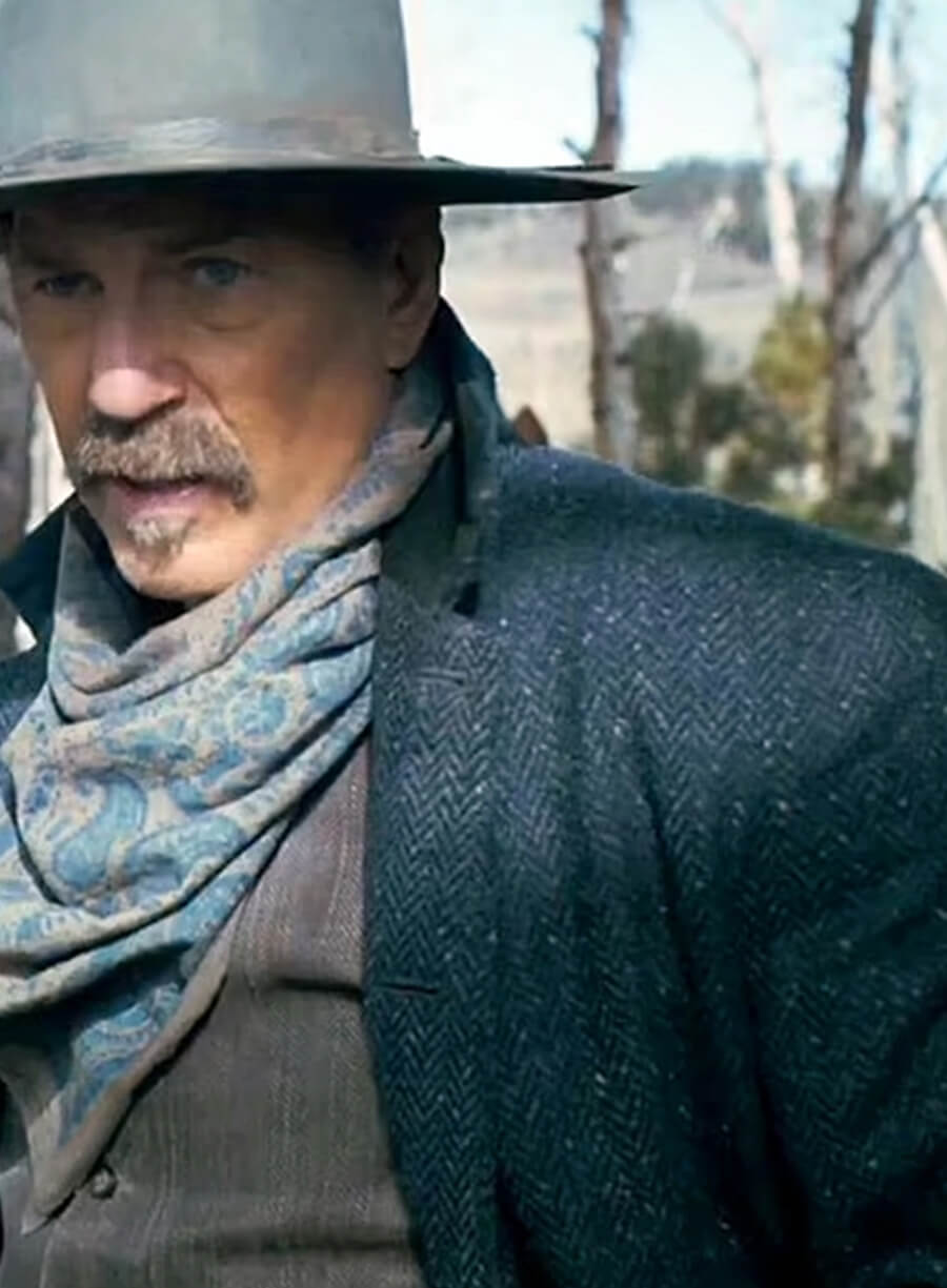 Kevin Costner Horizon An American 2024 Blue Coat