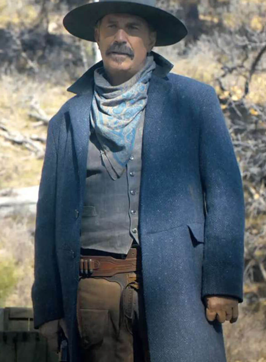 Kevin Costner Horizon An American 2024 Blue Coat