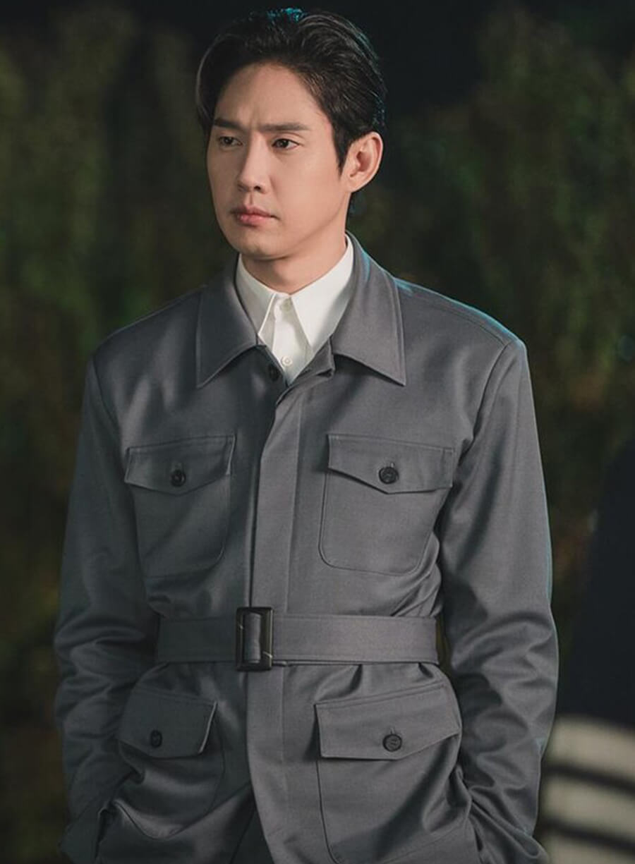 Kim Soo-hyun Queen Of Tears Grey Safari Jacket