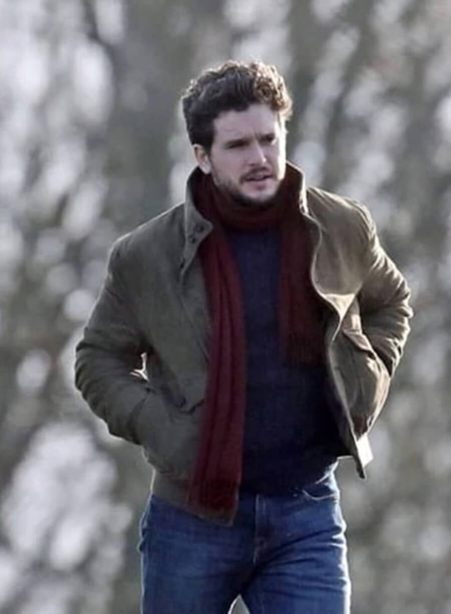 Kit Harington Eternals Brown Leather Jacket