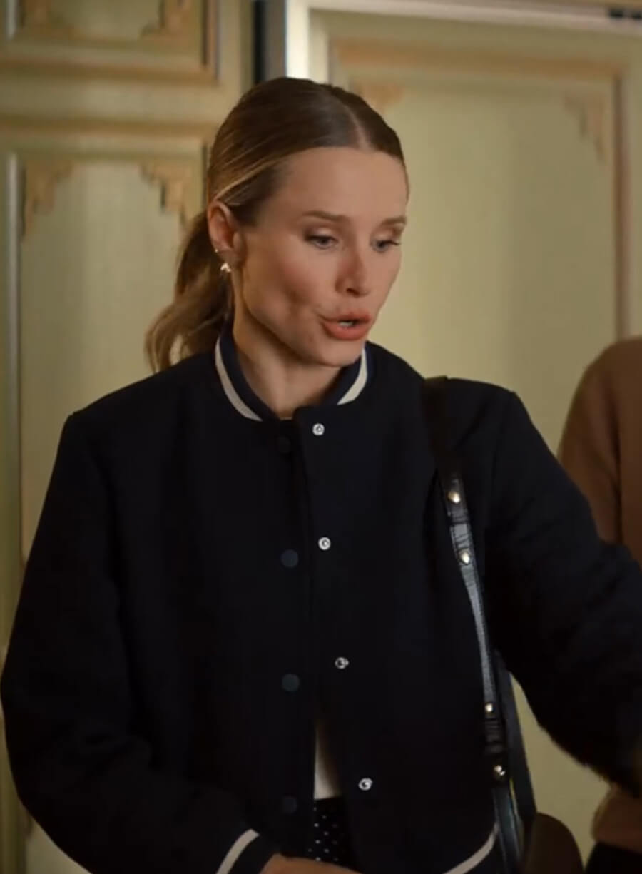 Kristen Bell Nobody Wants This S01 Black Bomber Jacket
