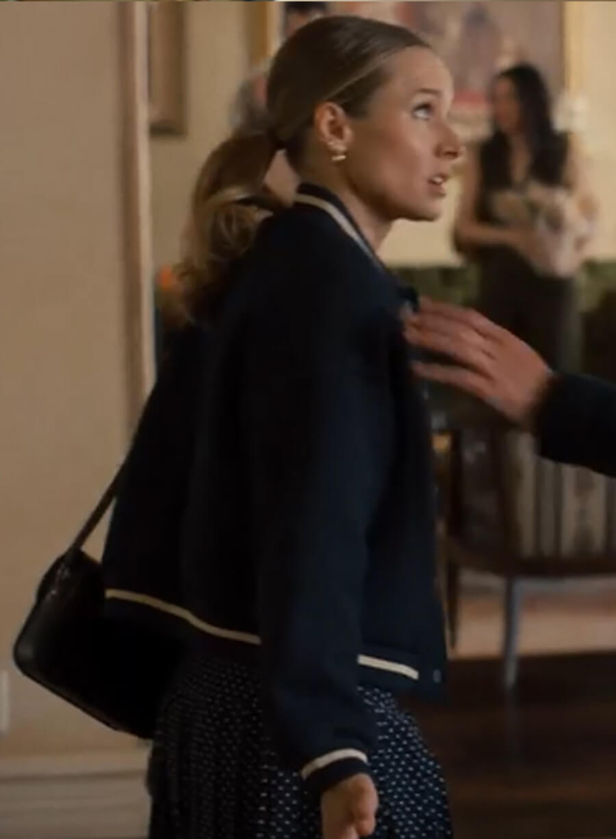 Kristen Bell Nobody Wants This S01 Black Bomber Jacket