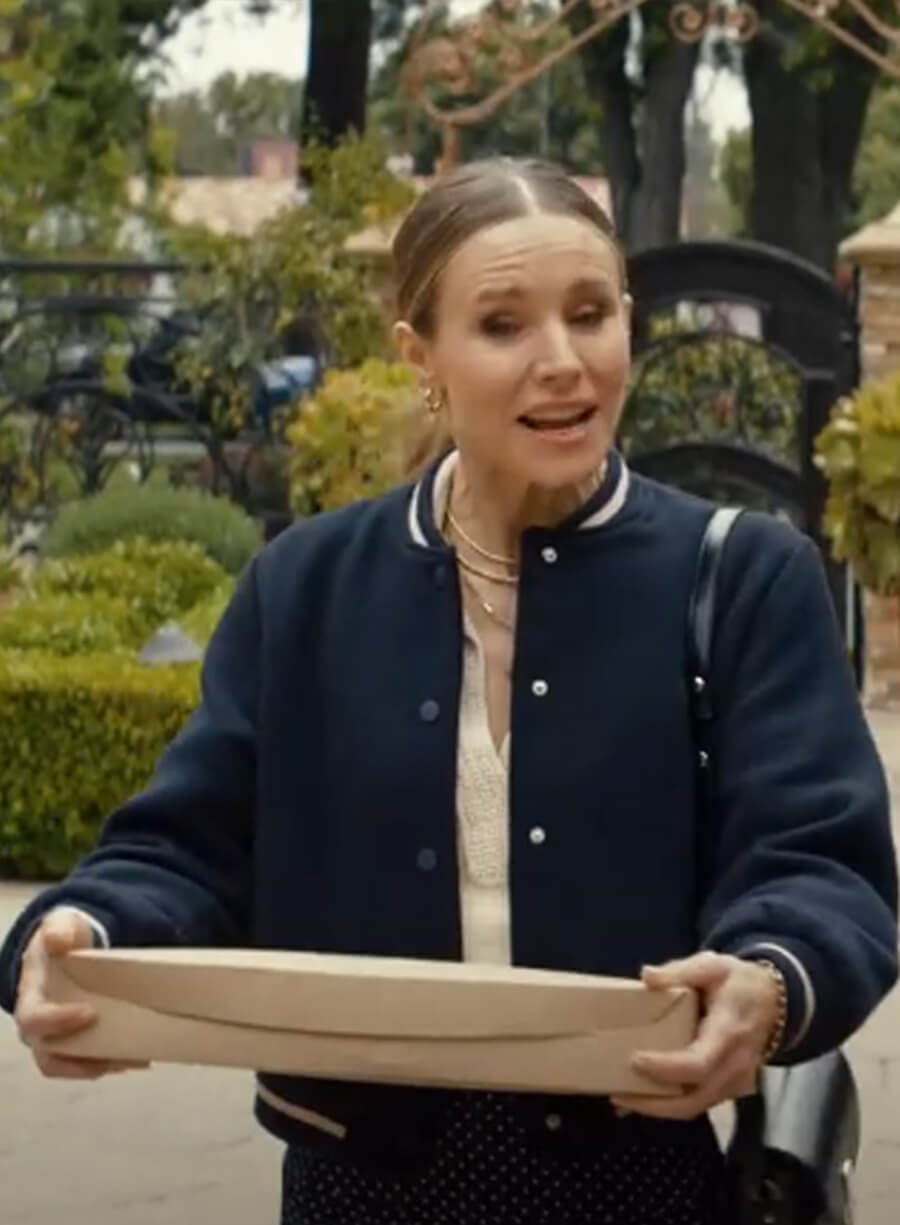 Kristen Bell Nobody Wants This S01 Black Bomber Jacket