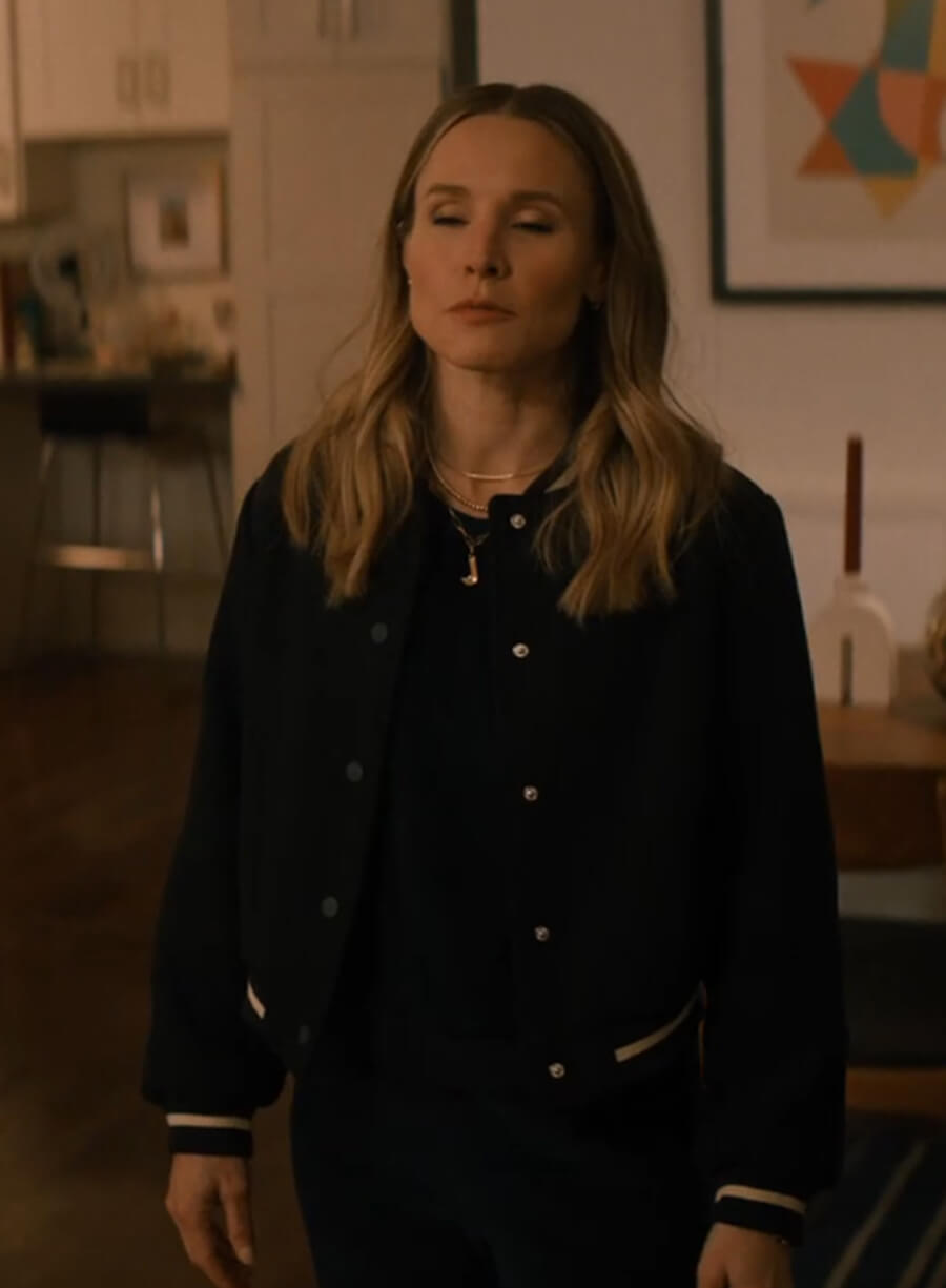 Kristen Bell Nobody Wants This S01 Black Bomber Jacket