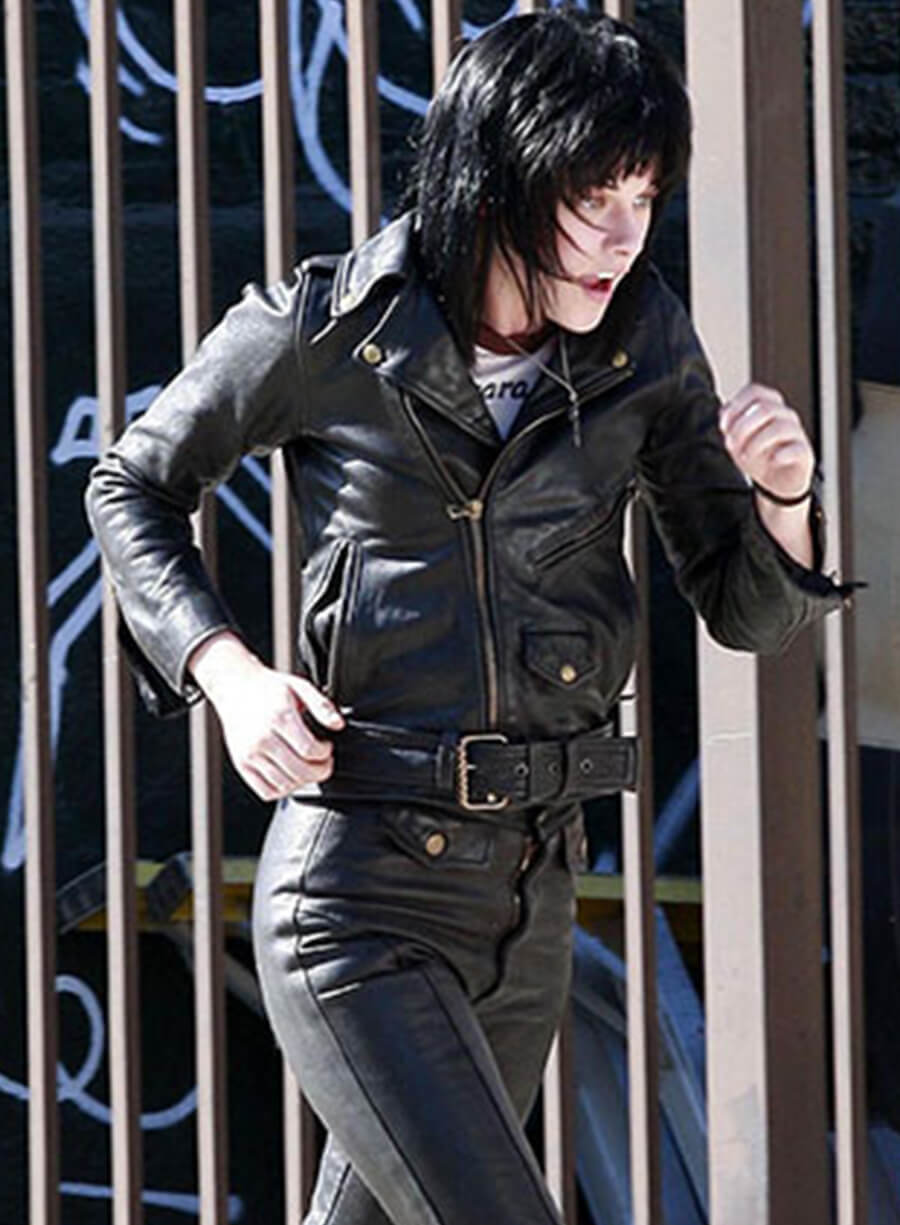 Kristen Stewart Black Leather Jacket