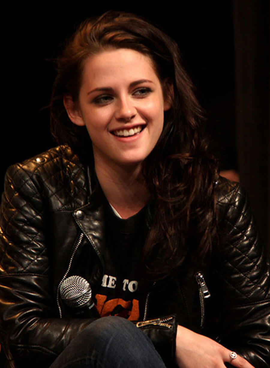 Kristen Stewart Black Leather Jacket