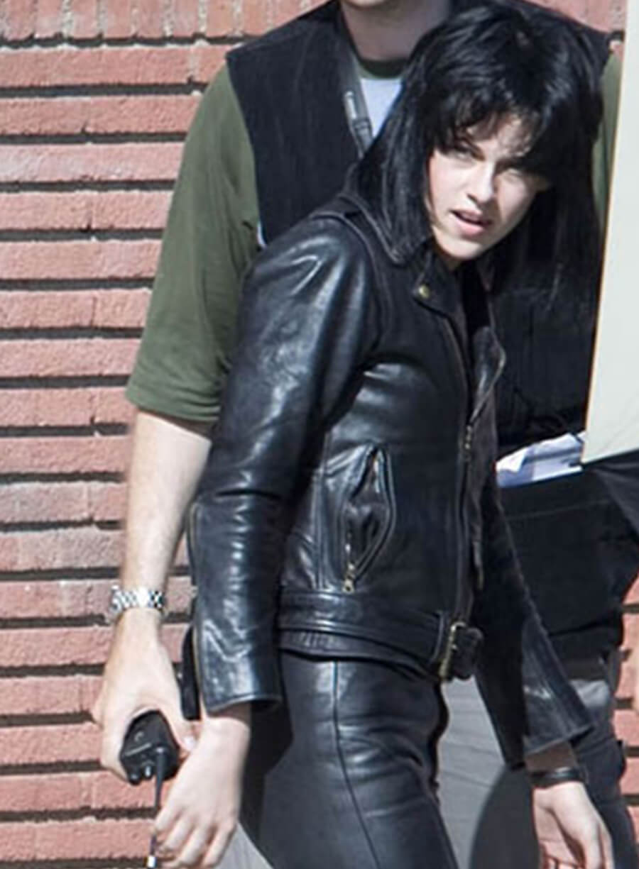 Kristen Stewart Black Leather Jacket