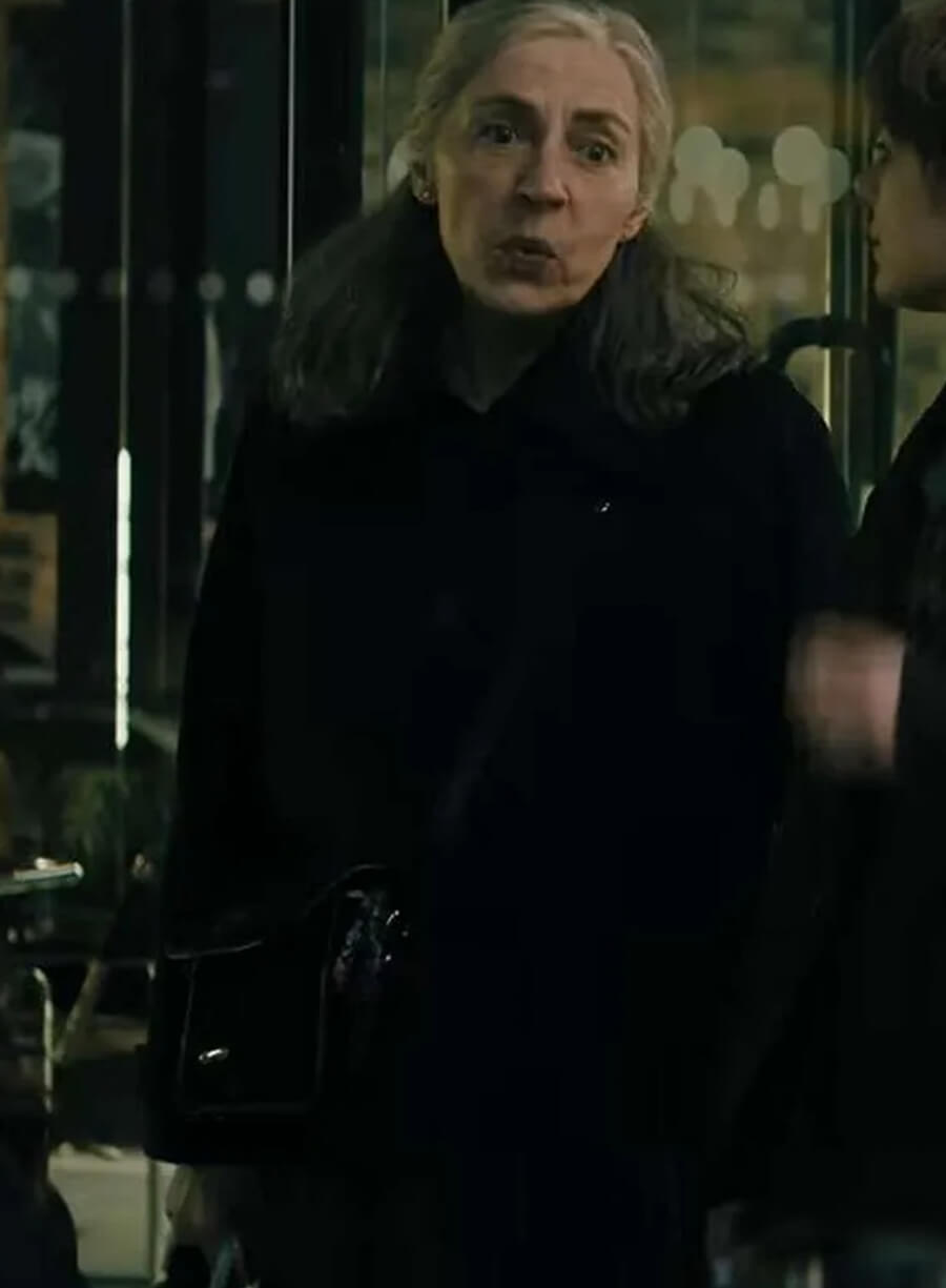 Kristin Scott Slow Horses S06 Black Wool Coat