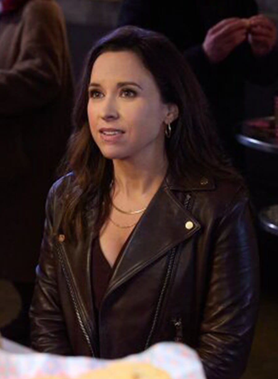 Lacey Chabert Hannah An Unexpected Valentine Leather Jacket