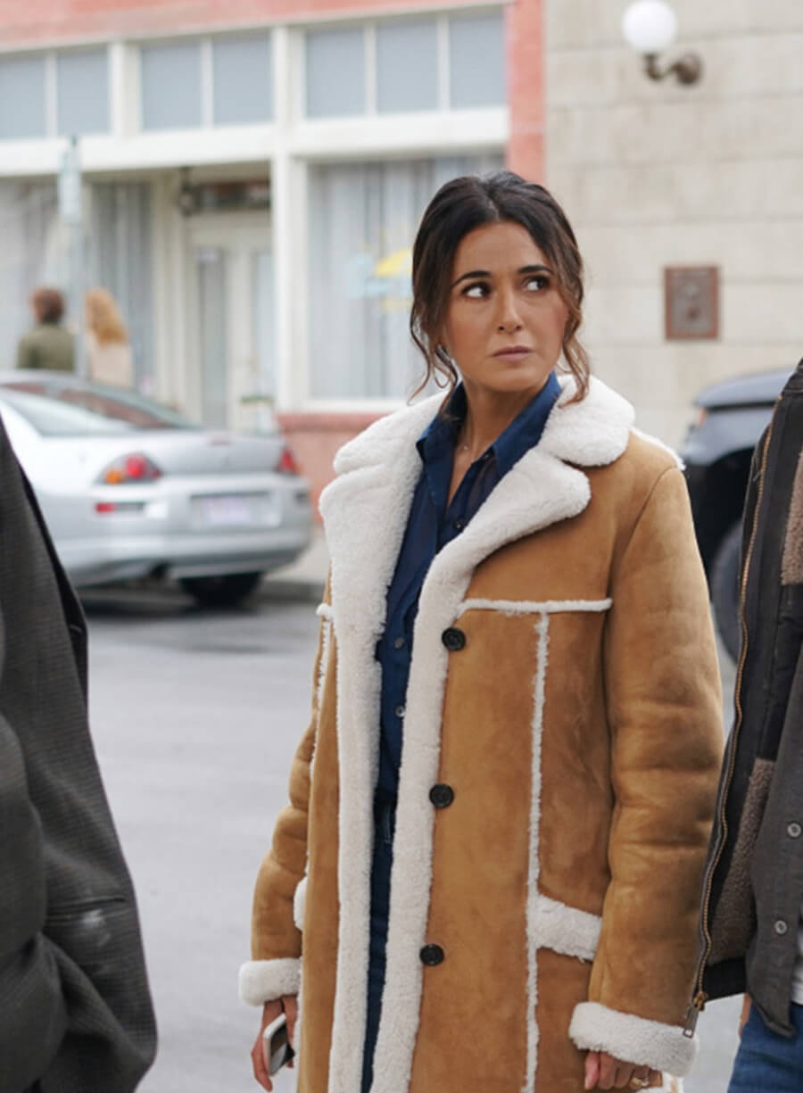 Lana Lang Superman & Lois Brown Shearling Coat