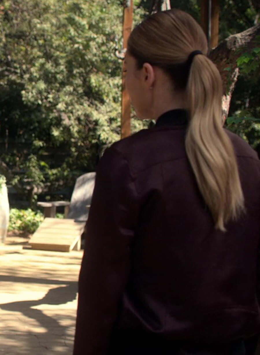 Lauren German Lucifer S04 Brown Bomber Leather Jacket