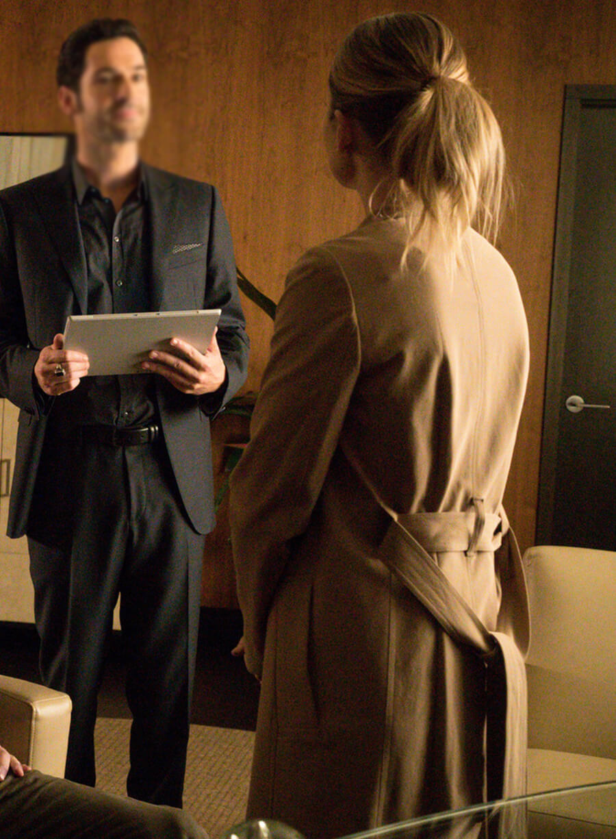 Lauren German Lucifer S1 Beige Wool Coat