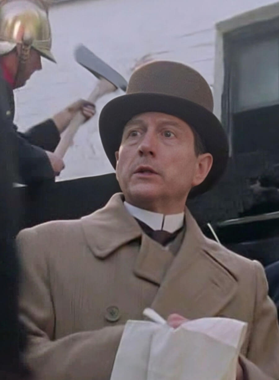 Lestrade The Adventures of Sherlock Holmes Brown Coat