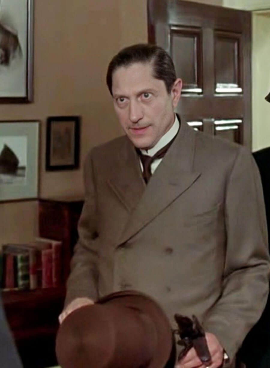 Lestrade The Adventures of Sherlock Holmes Brown Coat
