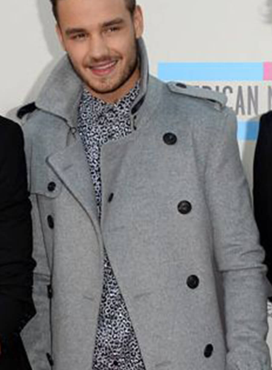 Liam Payne Grey Wool Coat