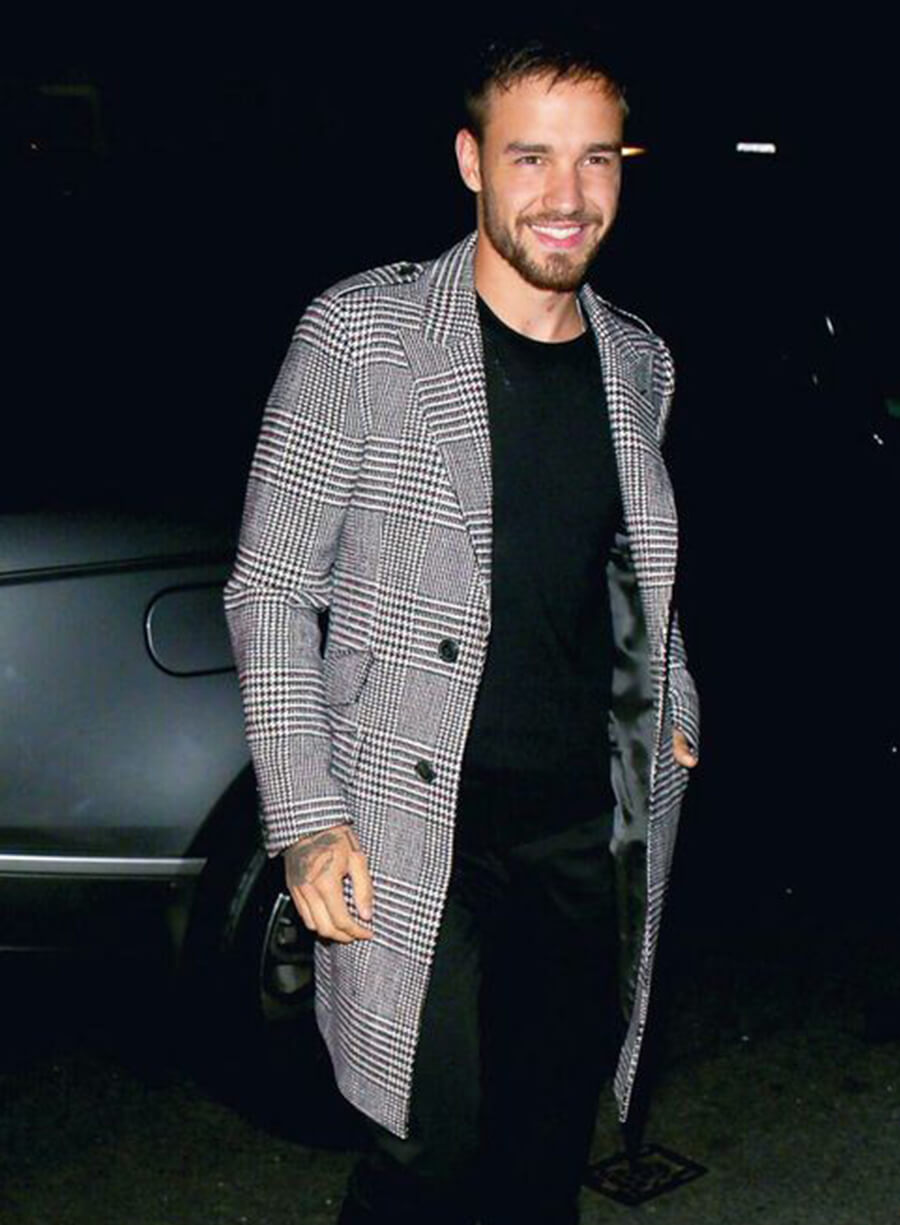 Liam Payne Grey Wool Long Coat