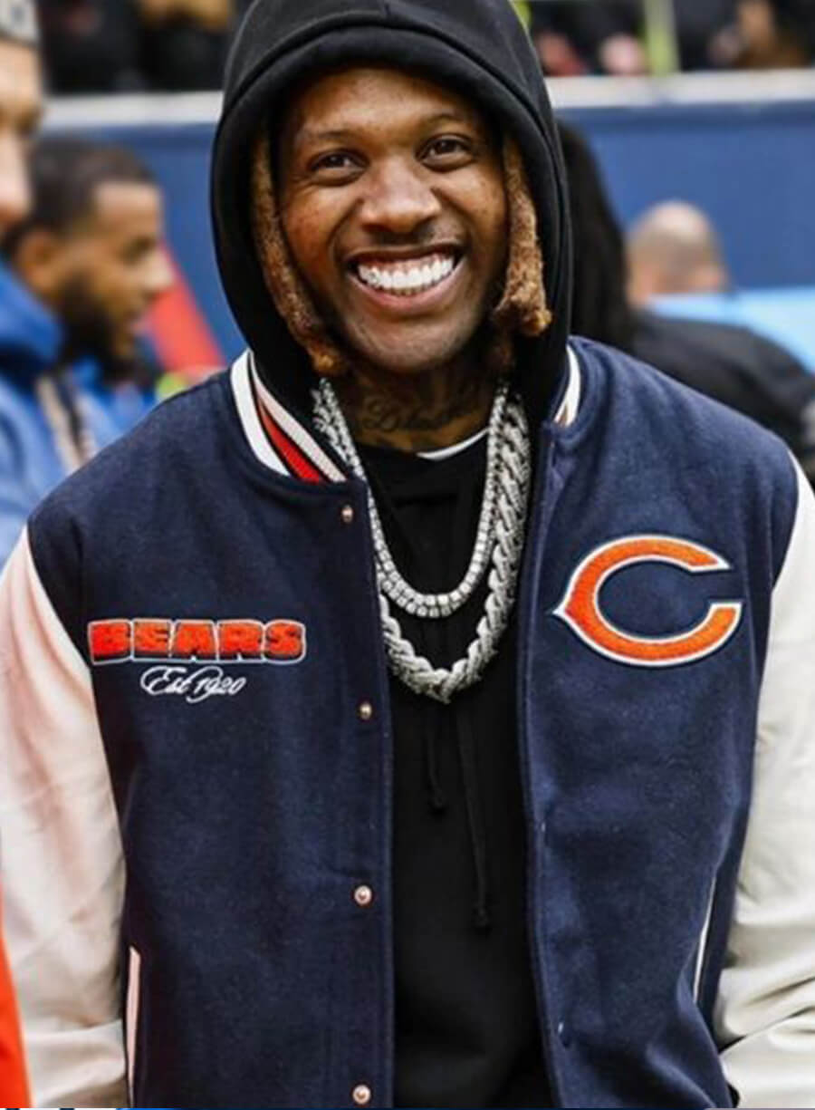 Lil Durk Chicago Bears Varsity Jacket