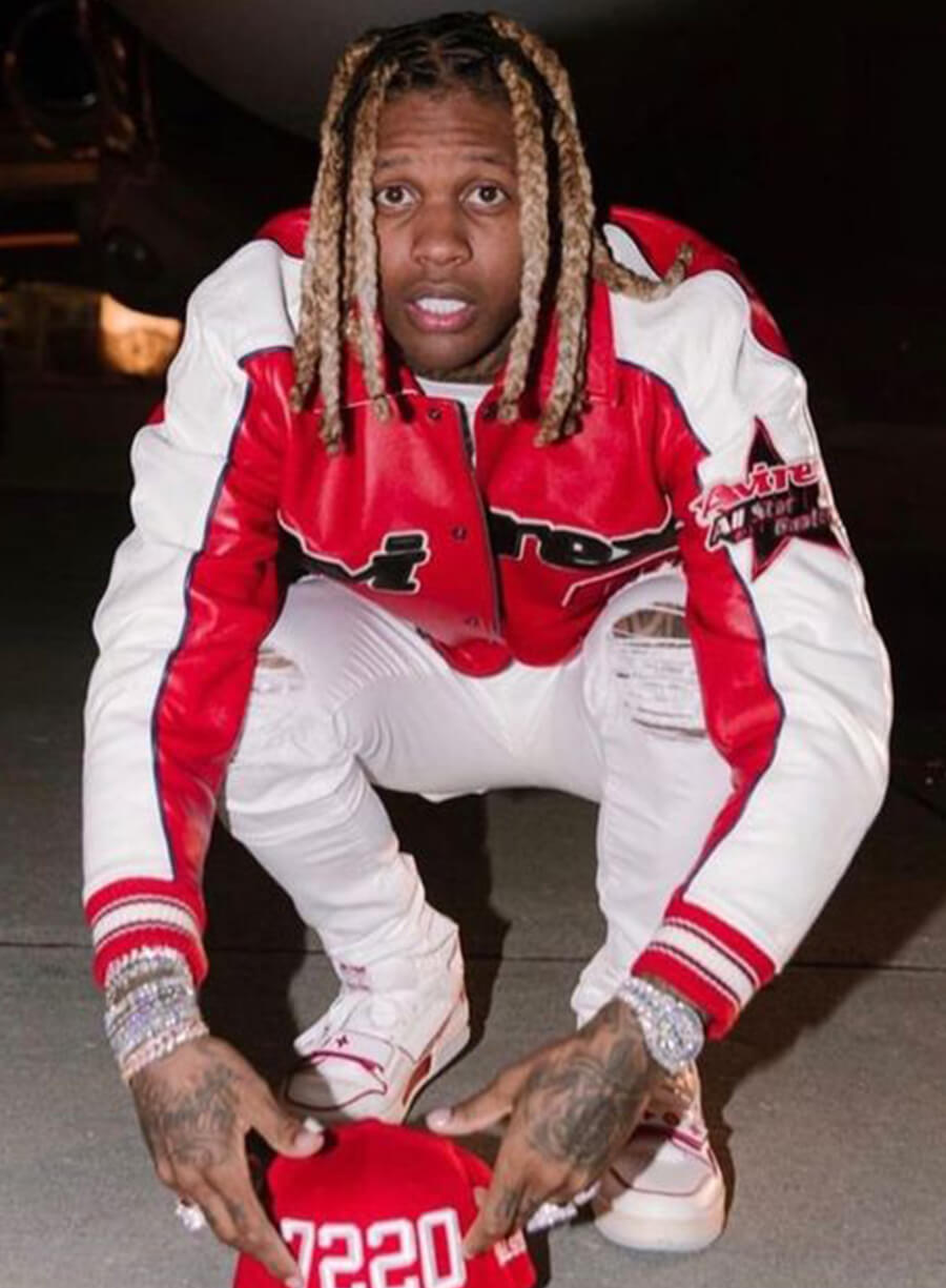 Lil Durk Red Leather Jacket