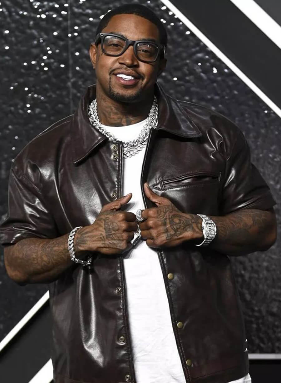 Lil Scrappy Brown Leather Shirt
