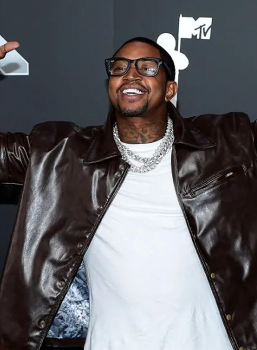 Lil Scrappy Brown Leather Shirt
