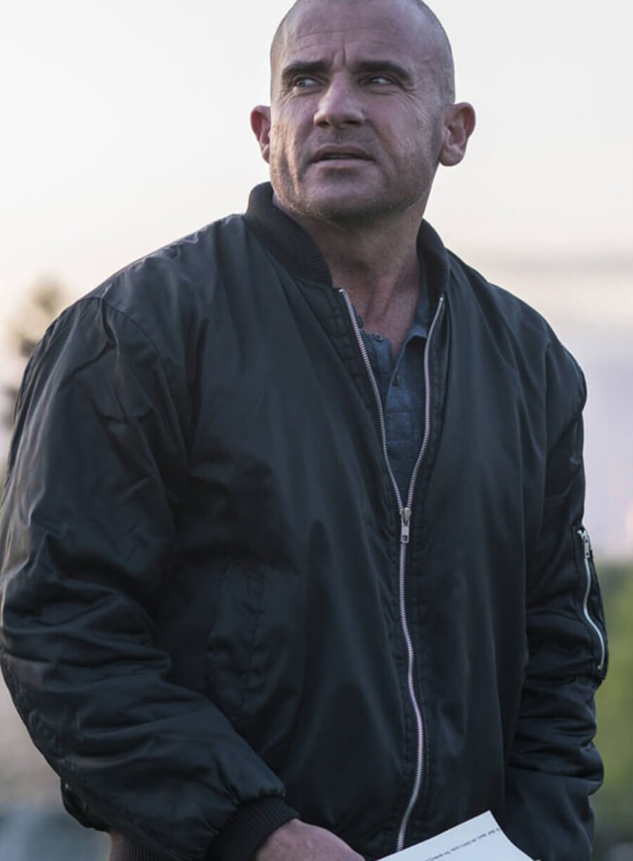 Lincoln Burrows Prison Break S05 Black Bomber Jacket