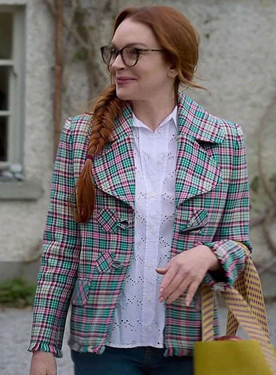 Lindsay Lohan Irish Wish Plaid Blazer
