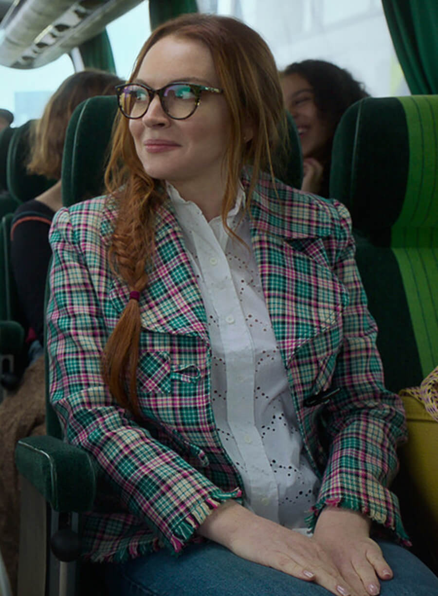 Lindsay Lohan Irish Wish Plaid Blazer