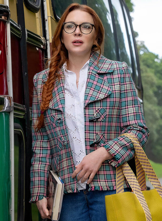 Lindsay Lohan Irish Wish Plaid Blazer