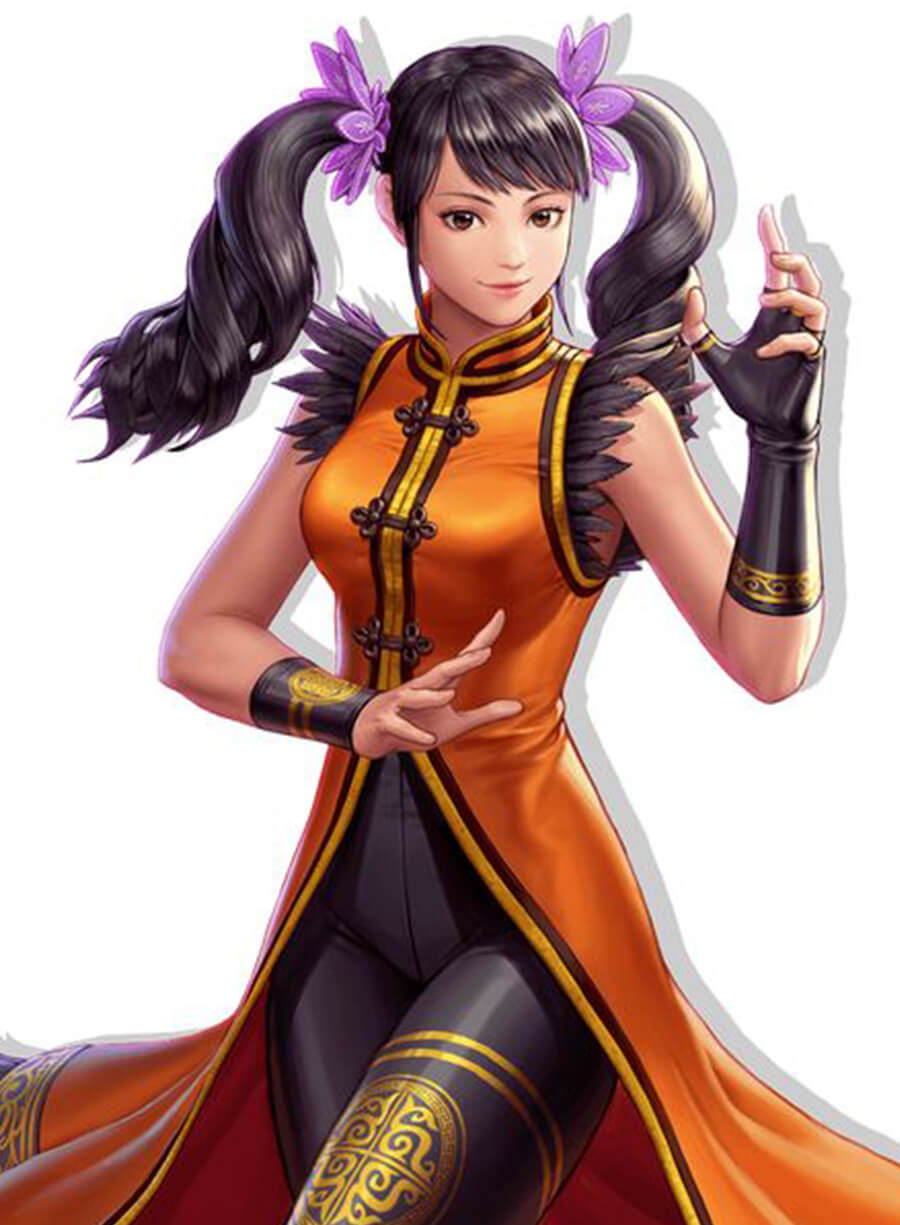 Ling Xiaoyu Tekken 7 Golden Long Coat