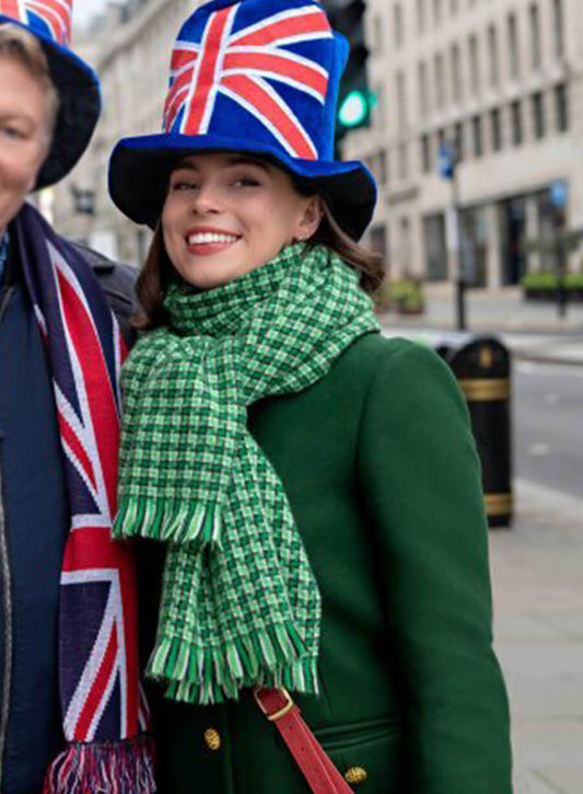 Lizzie Bright Christmas in Notting Hill Green Coat