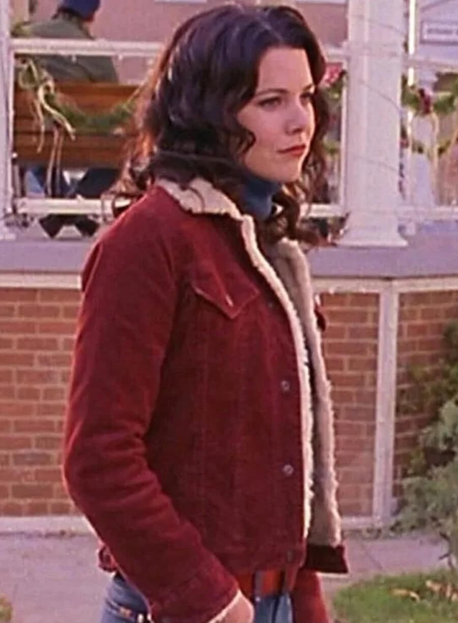 Lorelai Gilmore Gilmore Girls Red Shearling Jacket