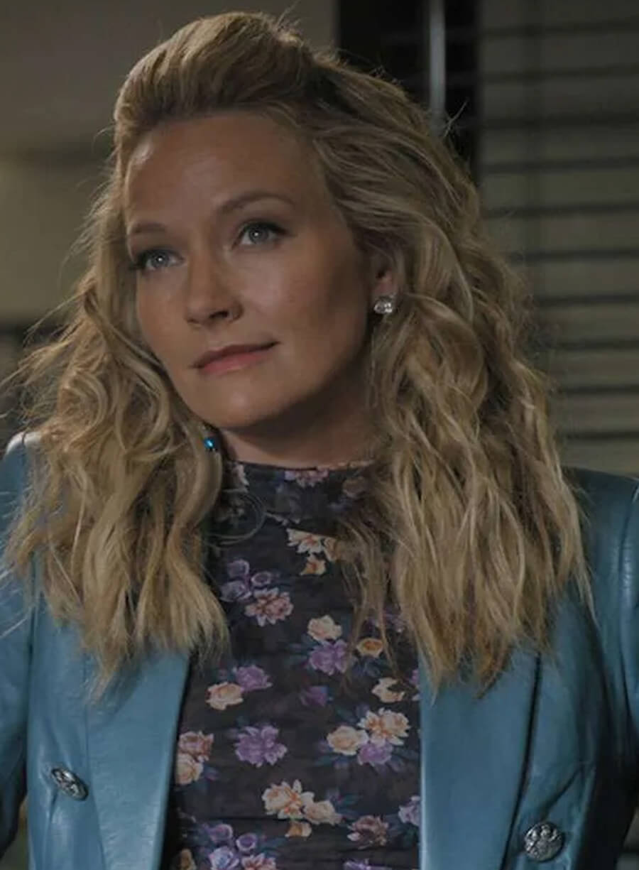 Lorna The Lincoln Lawyer Blue Leather Jacket