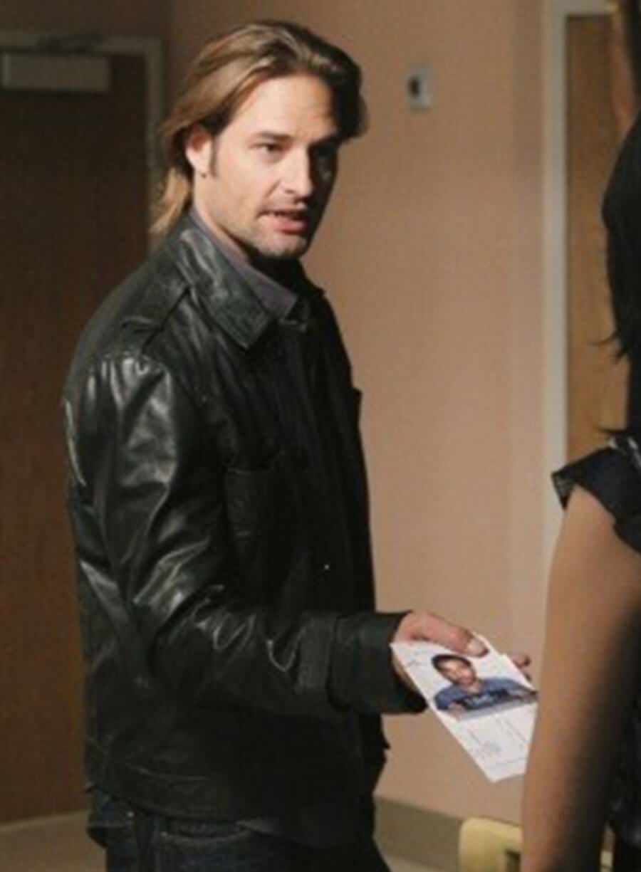Lost Tv Series Josh Holloway Black Leather Jacket