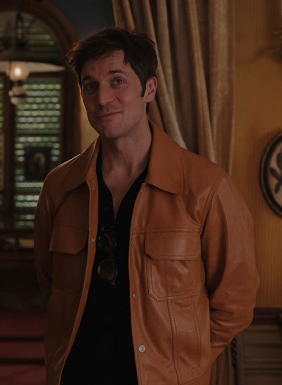 Lucas Bravo Emily In Paris Leather Jacket
