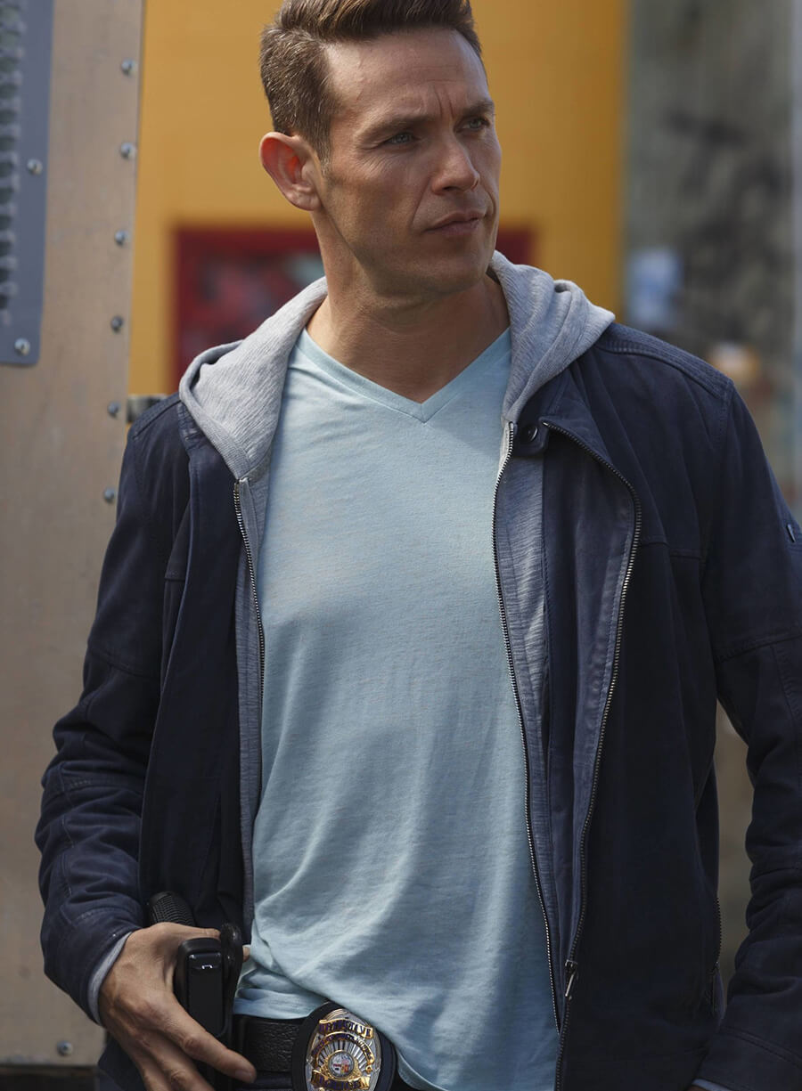 Lucifer S02 Kevin Alejandro Dan Blue Cotton Jacket