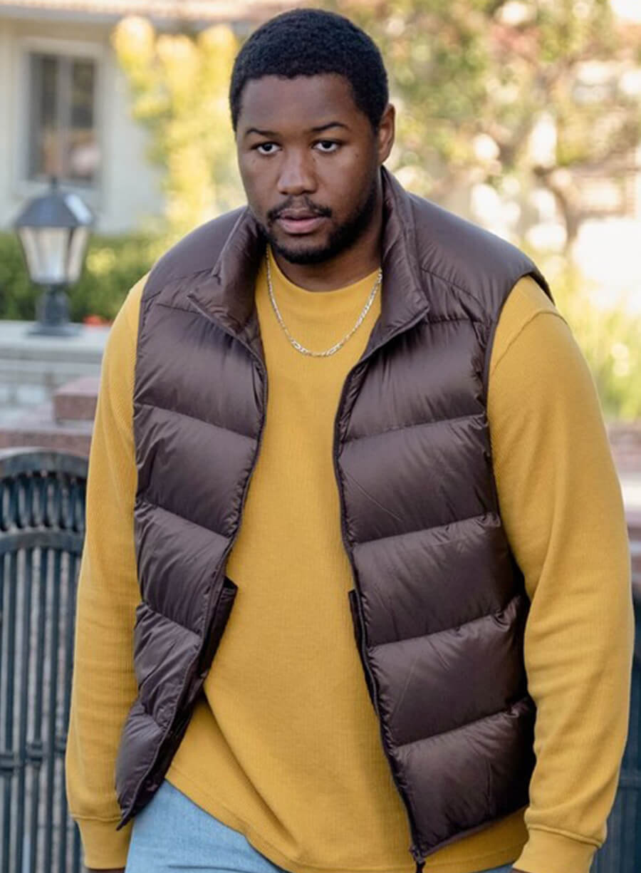 Luke Tennie Shrinking Brown Puffer Vest