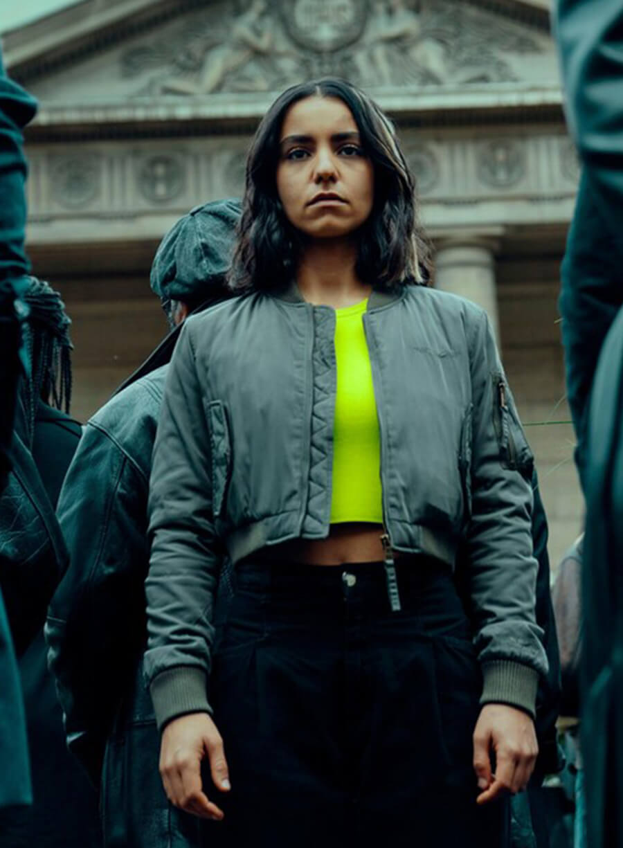 Lyna Guerrab Furies 2024 Grey Cropped Jacket