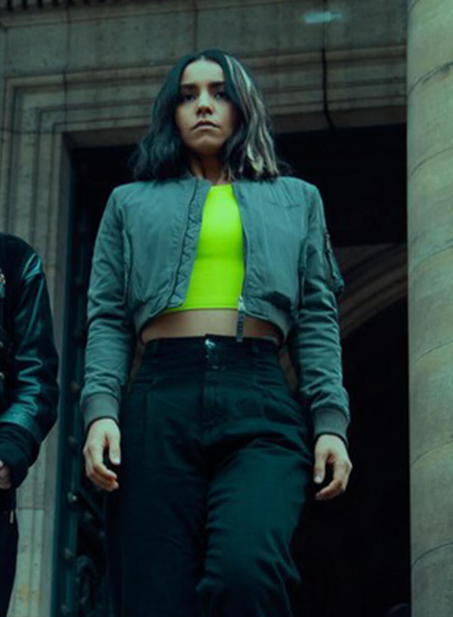Lyna Guerrab Furies 2024 Grey Cropped Jacket