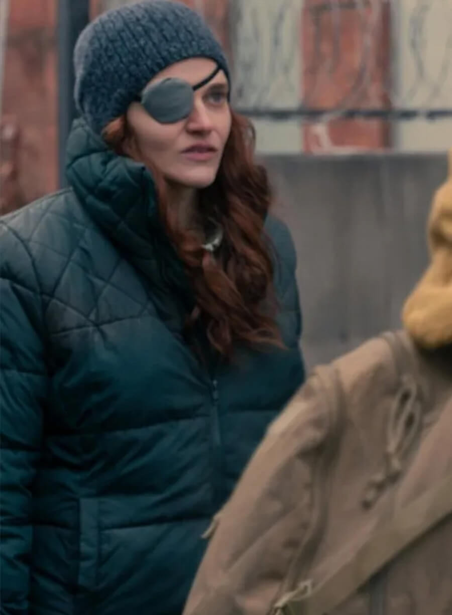 Madeline Brewer The Handmaid's Tale Blue Jacket