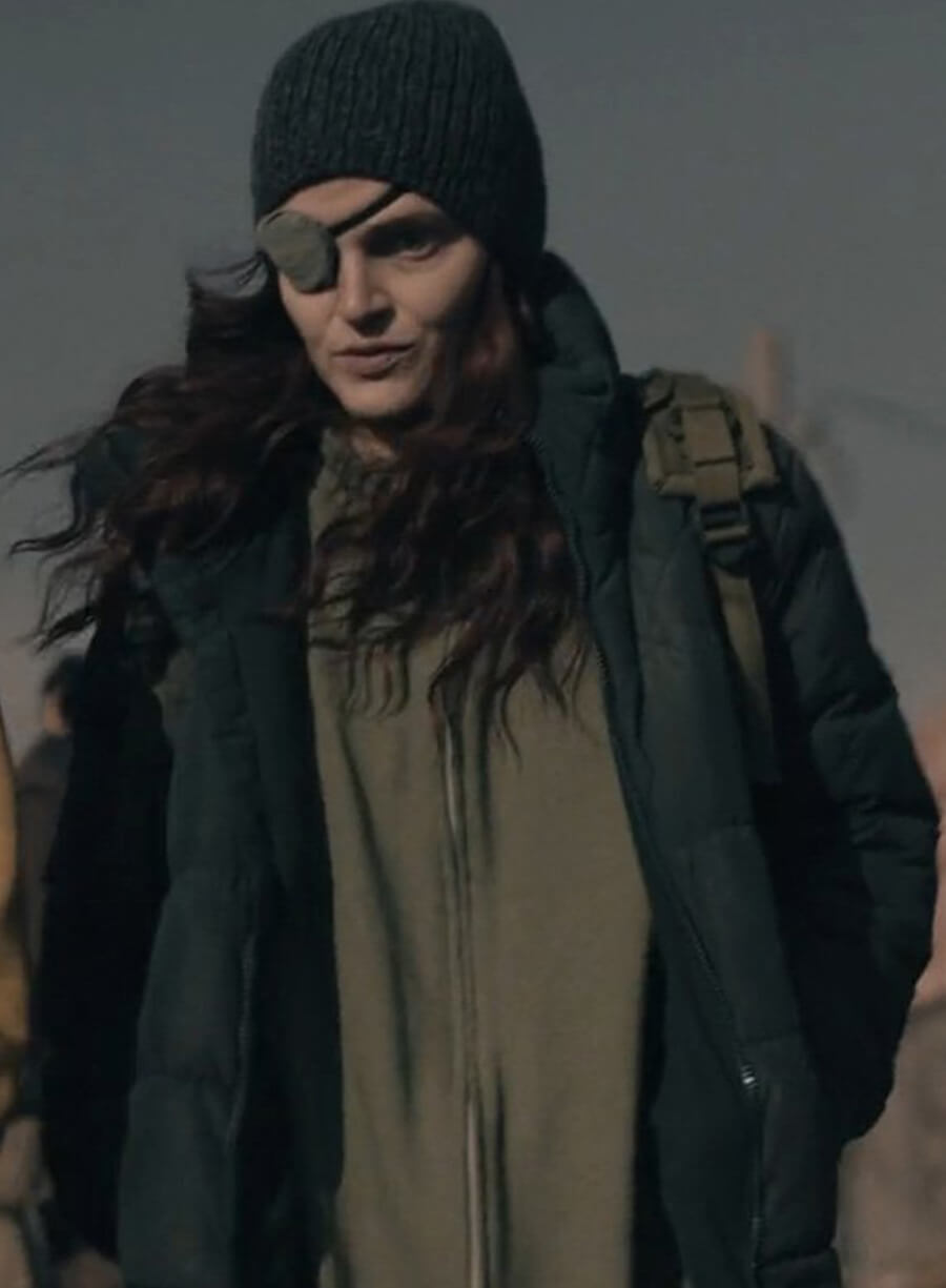 Madeline Brewer The Handmaid's Tale Blue Jacket