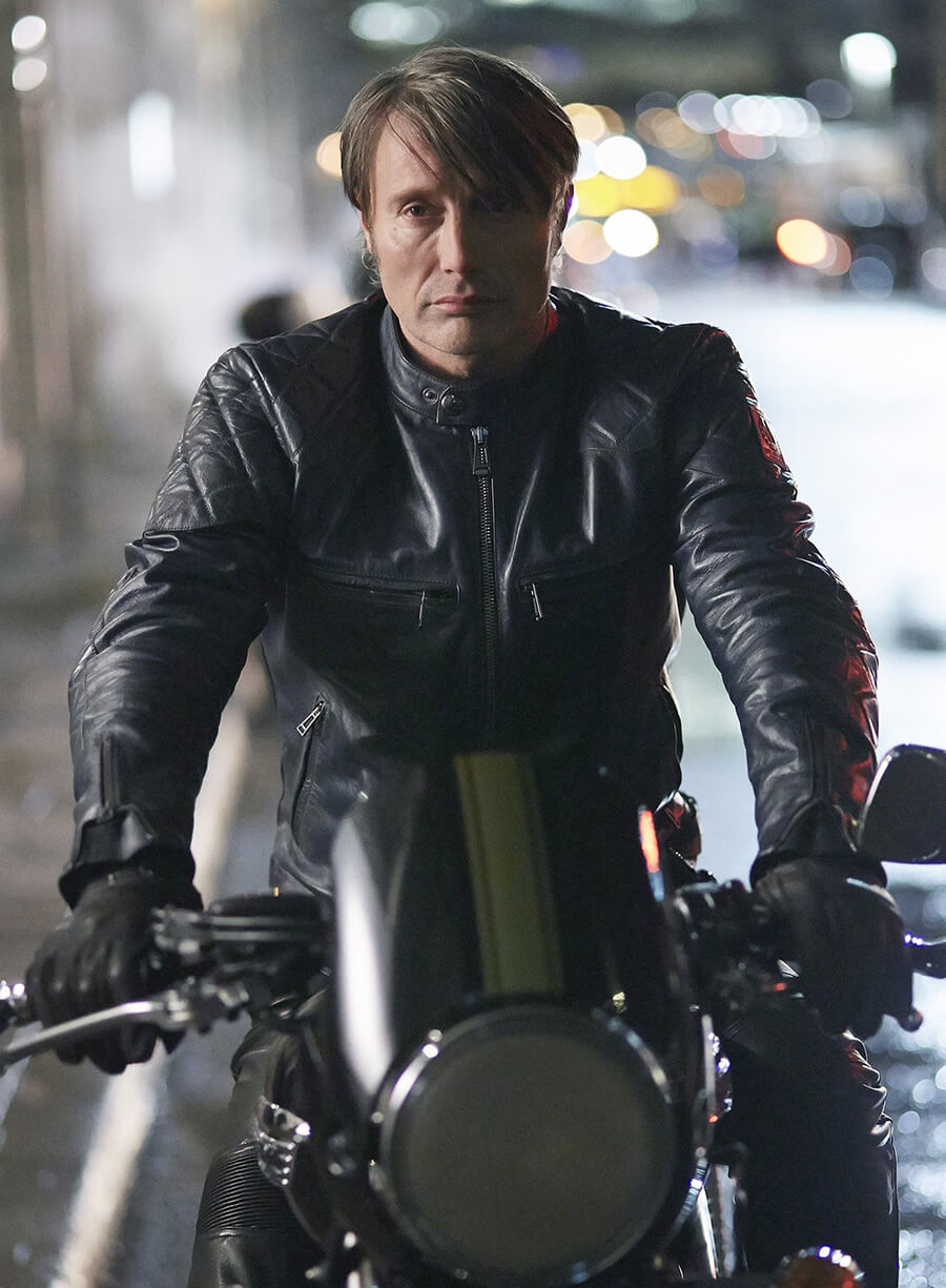 Mads Mikkelsen Hannibal Season 3 Black Leather Jacket